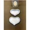 Image 4 : Nice Vintage Wedgewood Lot Heart Trinket Box and Plaque
