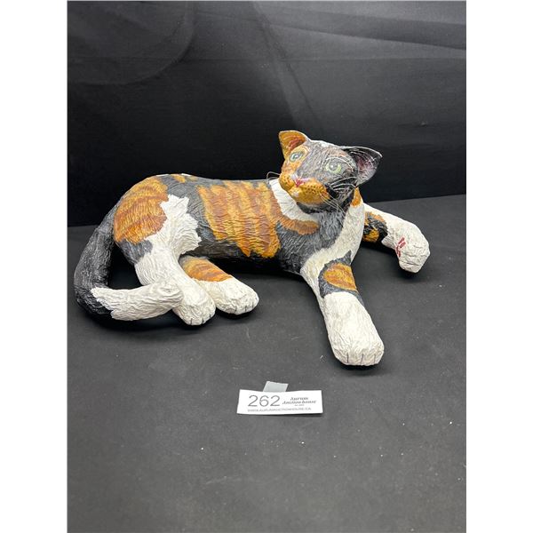 Vintage Folk Art Cat 18" Wide