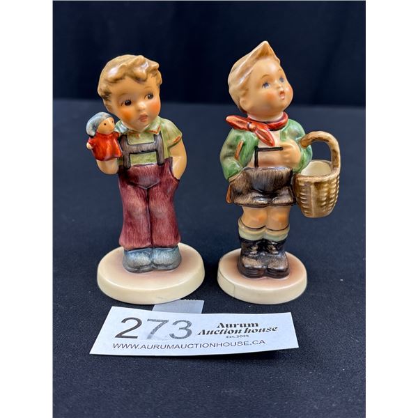 Lot of 2 Vintage Goebel Hummel Figurines 3.5" Tall