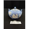 Image 1 : Very Nice Vintage Wedgewood Blue Jasperware Sugar Bowl with Lid