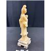 Image 4 : Vintage Chinese Carved Stone Statue of Goddess of Mercy GUANYIN 9.5" Tall