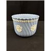 Image 2 : Vintage Morning Glory Flower Spiral Planter Pot Wedgewood Jasperware 5" Tall