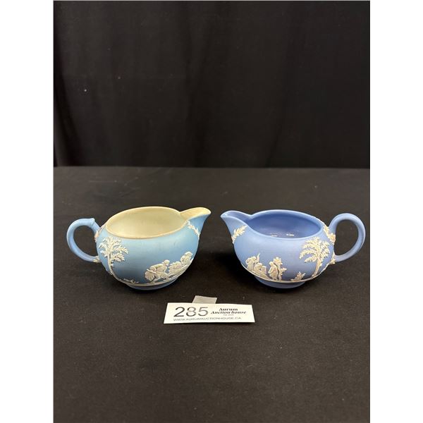 Lot of 2 Vintage Wedgewood Jasperware Creamers