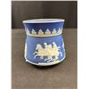 Image 7 : 2 Vintage Wedgewood Blue Jasperware Creamer and Mustard Pot without Lid