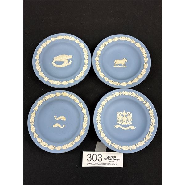 Lot of 4 Vintage Wedgewood Jasperware Small Plates