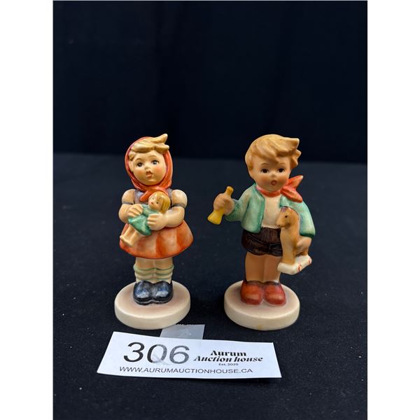 Lot of 2 Vintage Goebel Hummel Figurines 3.5" Tall