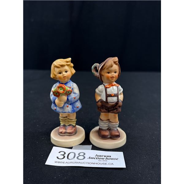 Lot of 2 Vintage Goebel Hummel Figurines 3.5" Tall
