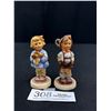 Image 1 : Lot of 2 Vintage Goebel Hummel Figurines 3.5" Tall
