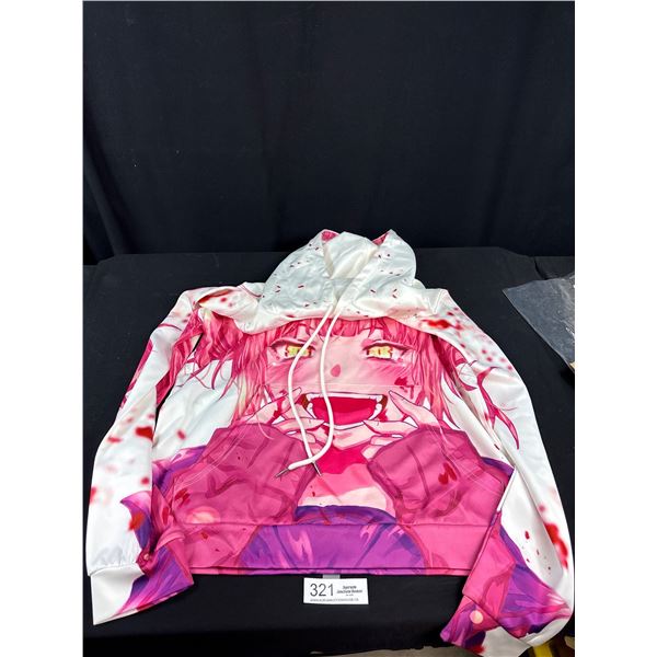 Large Anime Hoodie in Excellent Condition