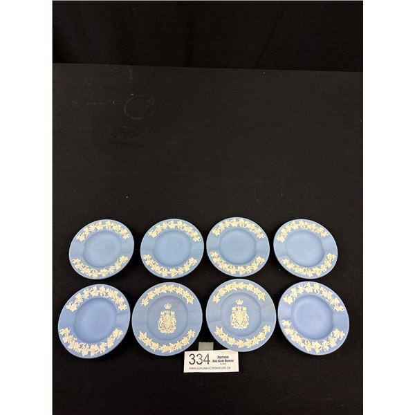 Lot of 8 Small Wedgewood Jasperware Ashtrays