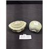 Image 1 : 2 Vintage Lidded Trinketboxes Sage Green Wedgewood Jasperware