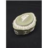 Image 5 : 2 Vintage Lidded Trinketboxes Sage Green Wedgewood Jasperware