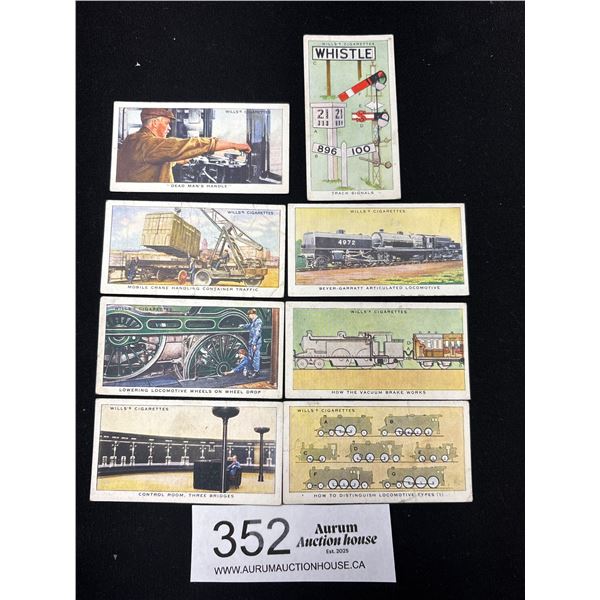 7 1938 H.O. Wills Cigarette Cards Railway Equipment