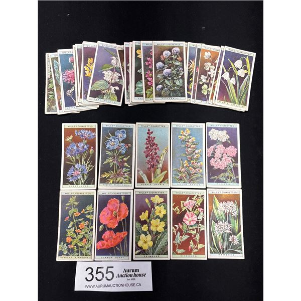 34 1923 H.O. Wills Cigarette Cards Wildflowers