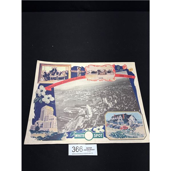 1946 White Spot Restaurant Vancouver Diamond Jubilee Souvineer Menu