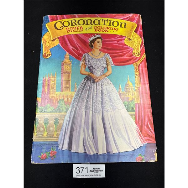 1953 Coronation Paper Dolls and Colouring Book Unused