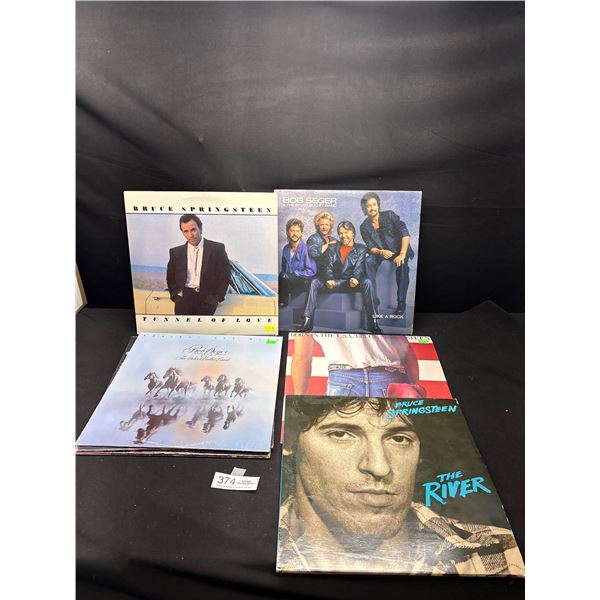 Lot of 7 Classic Rock LP's 4 Bob Seger and 3 Bruce Springsteen