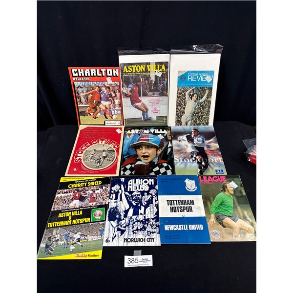 Lot of 10 Vintage Football/Soccer Programs