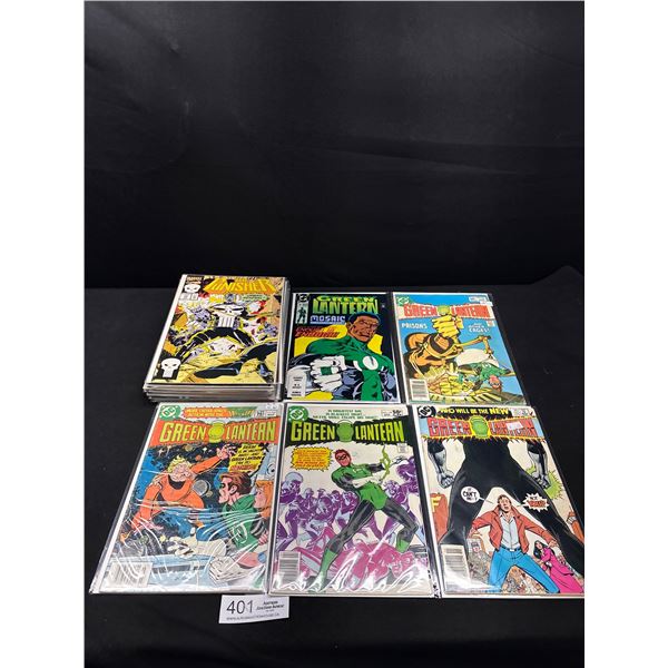 Lot of 22 Vintage Comics, 5 Green Lantern, 4 Punisher+