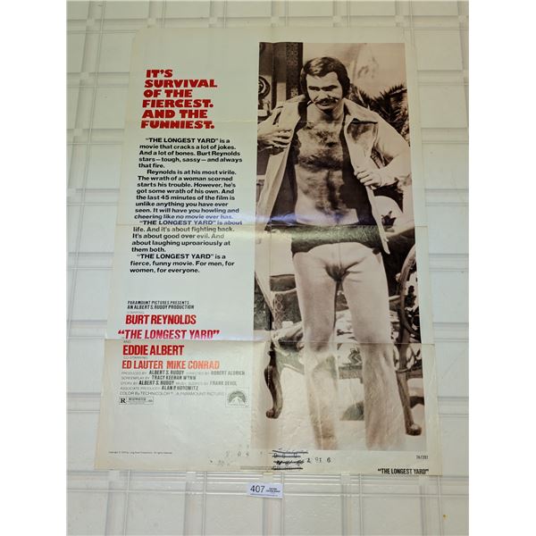 Original 1974 1-Sheet The Longest Yard Movie Poster
