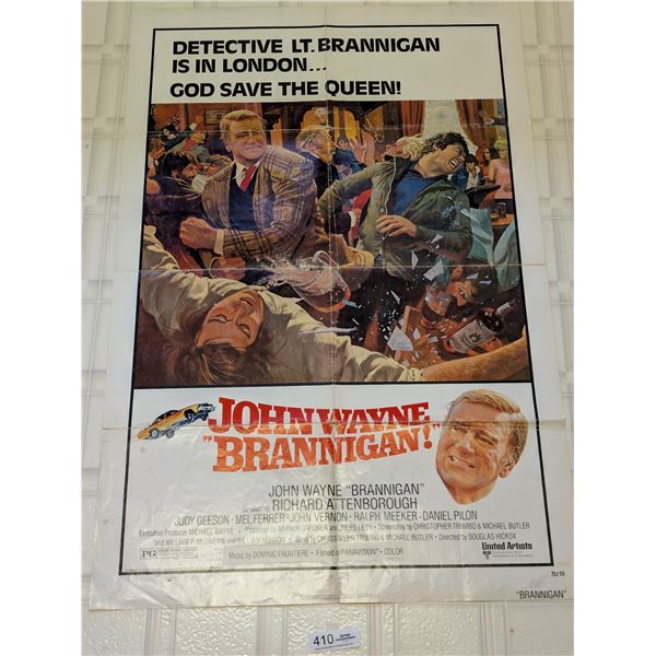 Original 1975 1-Sheet Brannigan John Wayne Movie Poster