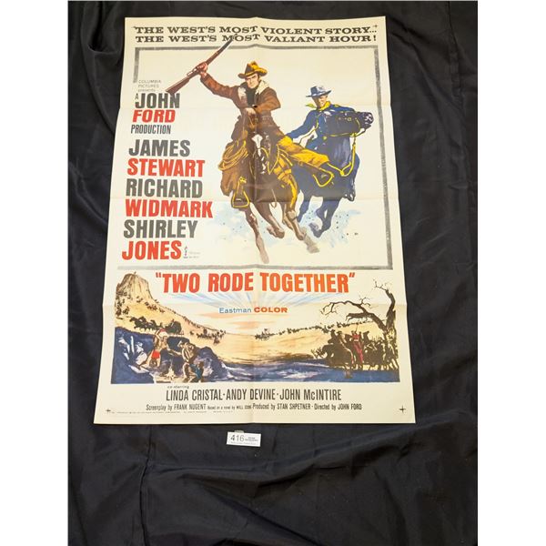 Original 1961 1-Sheet Two Rode Together Movie Poster