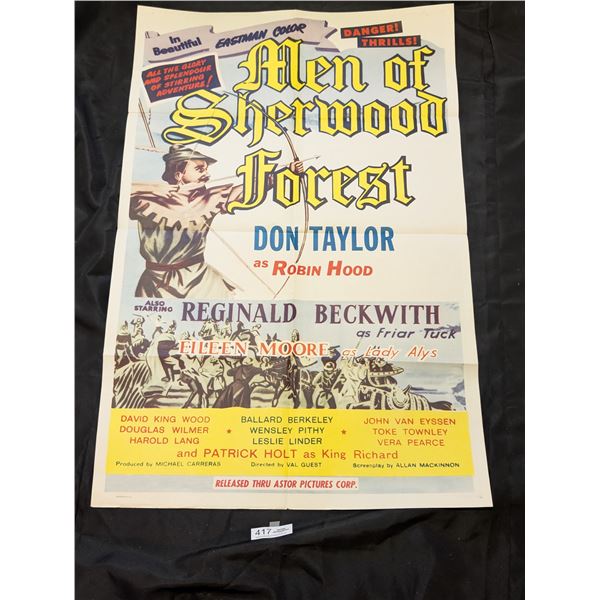 Original 1954 1-Sheet Men of Sherwood Forest (Robin Hood) Movie Poster