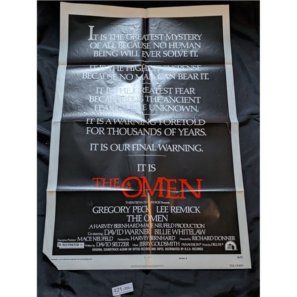 Original 1976 1-Sheet The Omen Movie Poster