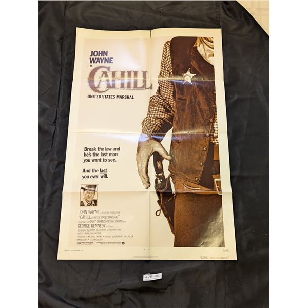 Original 1973 1-Sheet Cahill John Wayne Movie Poster
