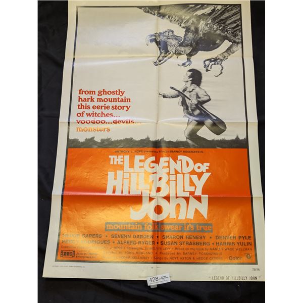 Original 1973 1-Sheet legend of Hilbilly Movie Poster