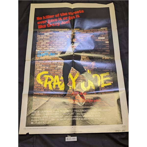 Original 1974 1-Sheet Crazy Joe Movie Poster