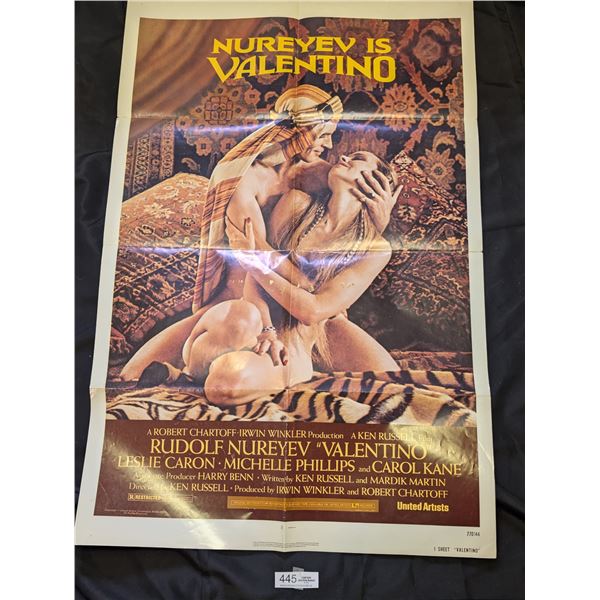 Original 1977 1-Sheet Valentino Movie Poster