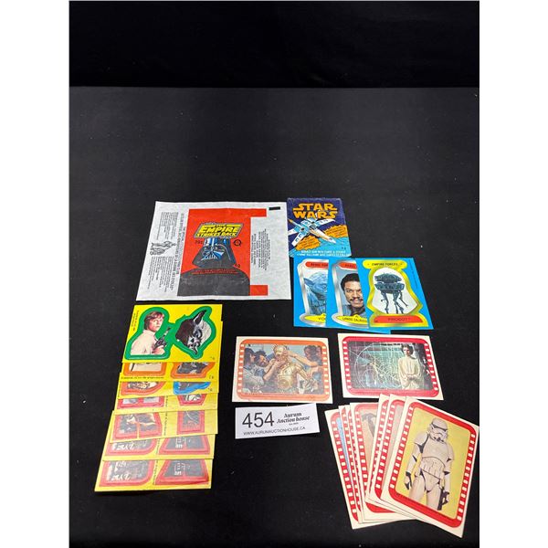 Star Wars Lot of 19 Stickers and 2 Wrappers