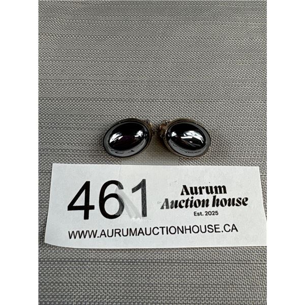 Pair of Vintage Sterling Silver Clip On Earrings, Marked w/ Hallmark