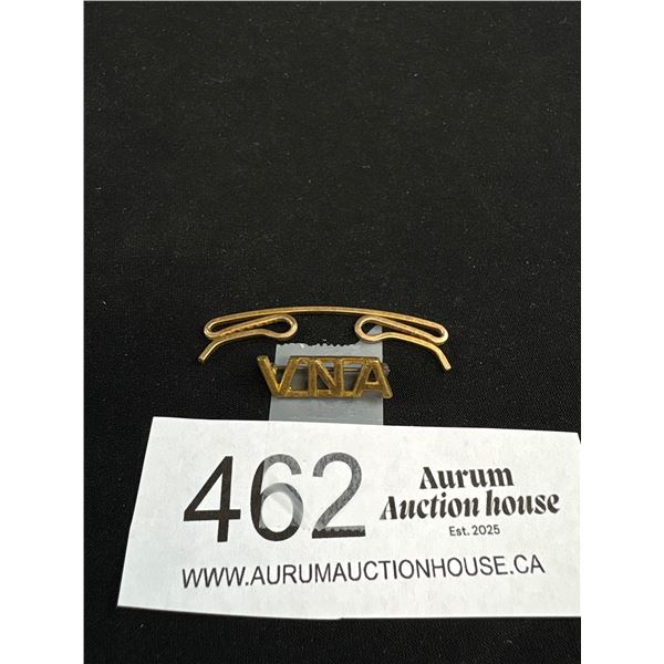 Antique Gold Colar Bar + Brooch, One Marked Gold Front