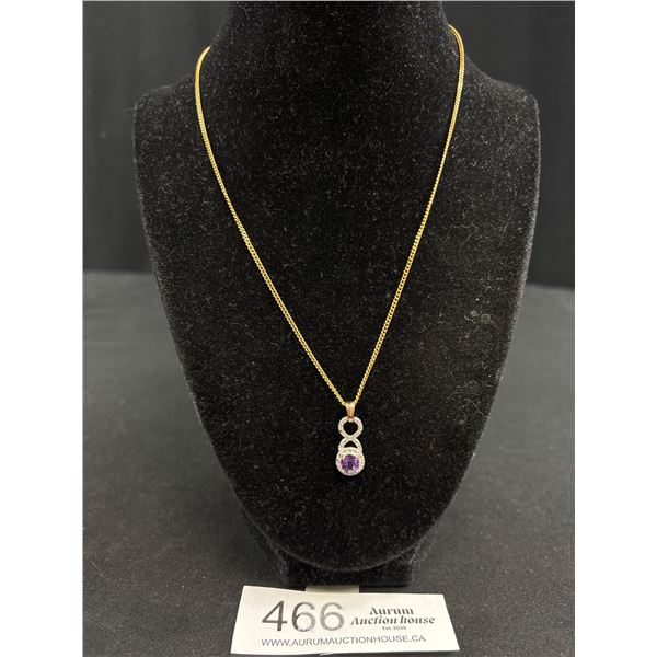 Gold Chain Marked G.F. w/ Pendant Necklace