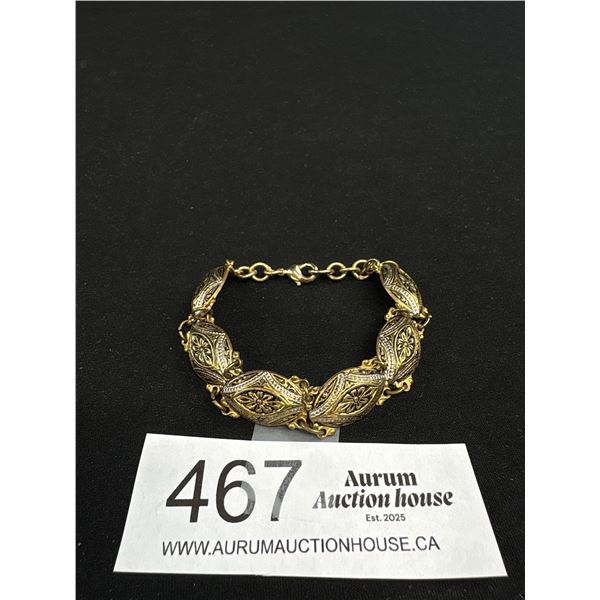 Vintage Spanish Damascene Hand Made Bracelet