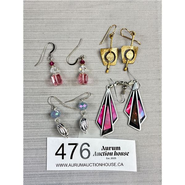 4 Pairs of Dangle Earrings