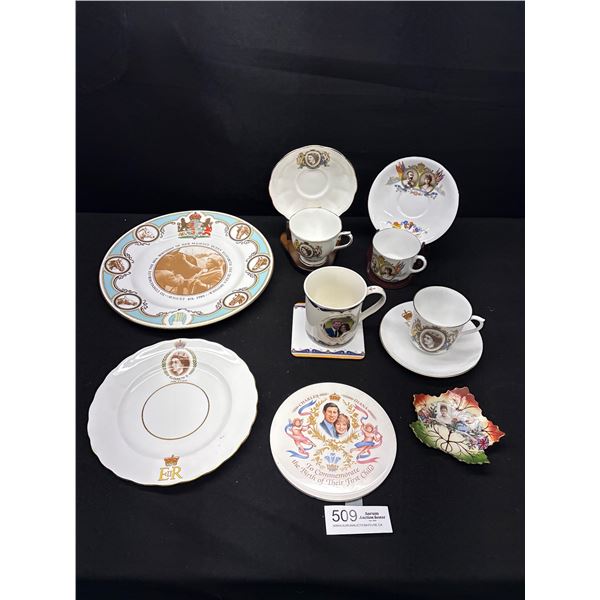 Vintage Royalty Bone China Lot, Plates, Teacups, Etc