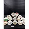 Image 1 : Lot of 14 Vintage Bone China Teacups and Saucers No Chips or Cracks, Royal Vale, Royal Albert Etc