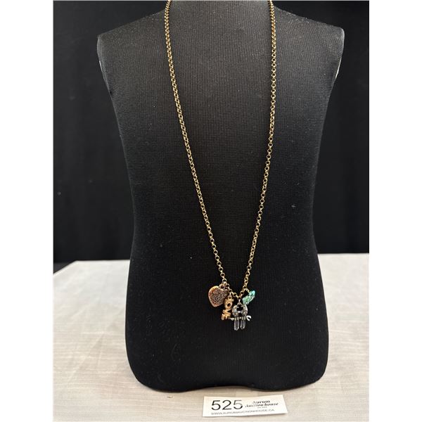 Vintage Chain w/ Multiple Charms Necklace