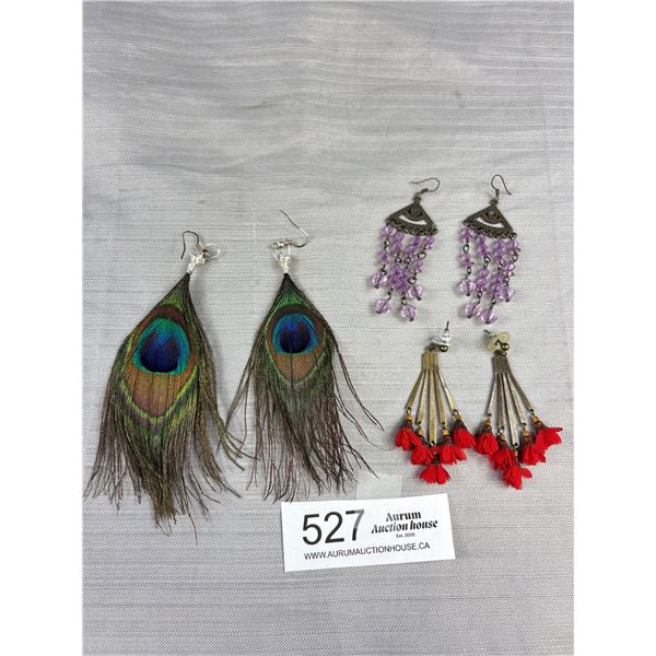 3 Pairs of Vintage Earrings