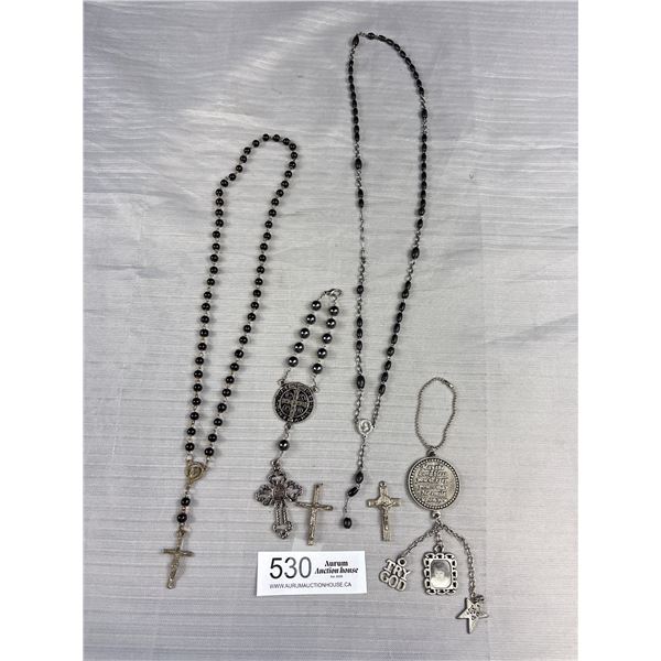 Vintage Religious Items, Rosary, Crosses, Etc