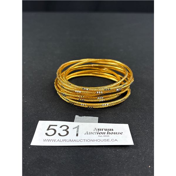 12" Carat Gold Plated Southeast Asian Bangles