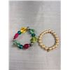 Image 1 : 4 Misc Beads + Pearls Stretch Bracelets