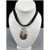 Image 4 : Mother of Pearl Beads Necklace, Pendant w/ Black Cord Necklace + Stretch Bracelet