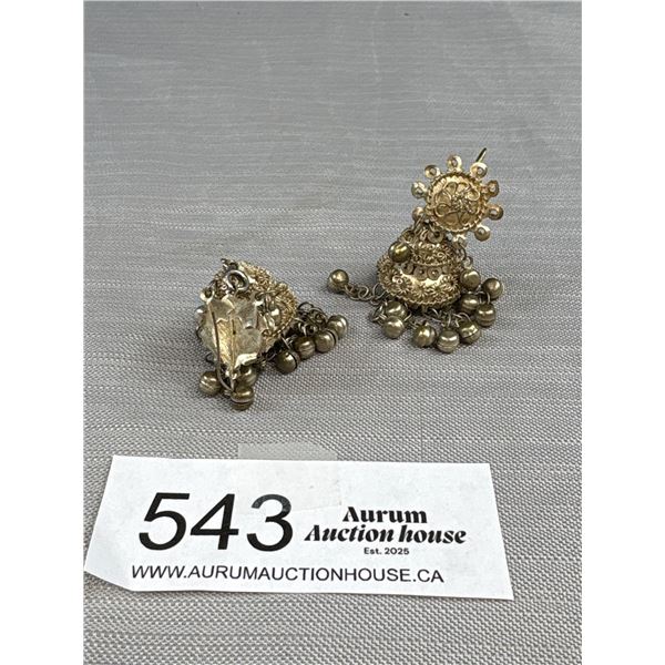 Pair of Silver South East Asian Earrings
