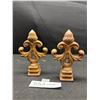 Image 1 : Set of 2 Vintage Cast Iron Fence Tops