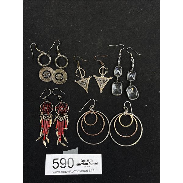 Several Vintage Pairs of Dangle Earrings