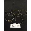 Image 1 : 5 Silver + Gold Tone Bangles, One Hinged